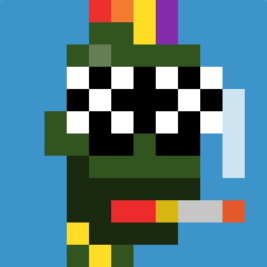 CryptoPepePunks's tweet photo. I guess I’ll have to make my own honorary again! 😁🟩🐸 #ittypepebits https://t.co/p96iAJex4k