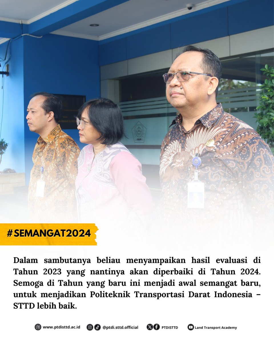 PTDISTTD's tweet photo. Hallo #SobatSTTD semangat mengawali hari di tahun yang baru. Hari ini seluruh pegawai PTDI-STTD melaksanakan Apel Pagi yang dipimpin oleh Plt. Dirut Bapak Ahmad Wahyudi, A.T.D di Lapangan Rektorat PTDI-STTD.
@kemenhub151
@BPSDMP151
#SDMUnggulBerprestasi
#BPSDMP151 https://t.co/YQoQ5eaK4F
