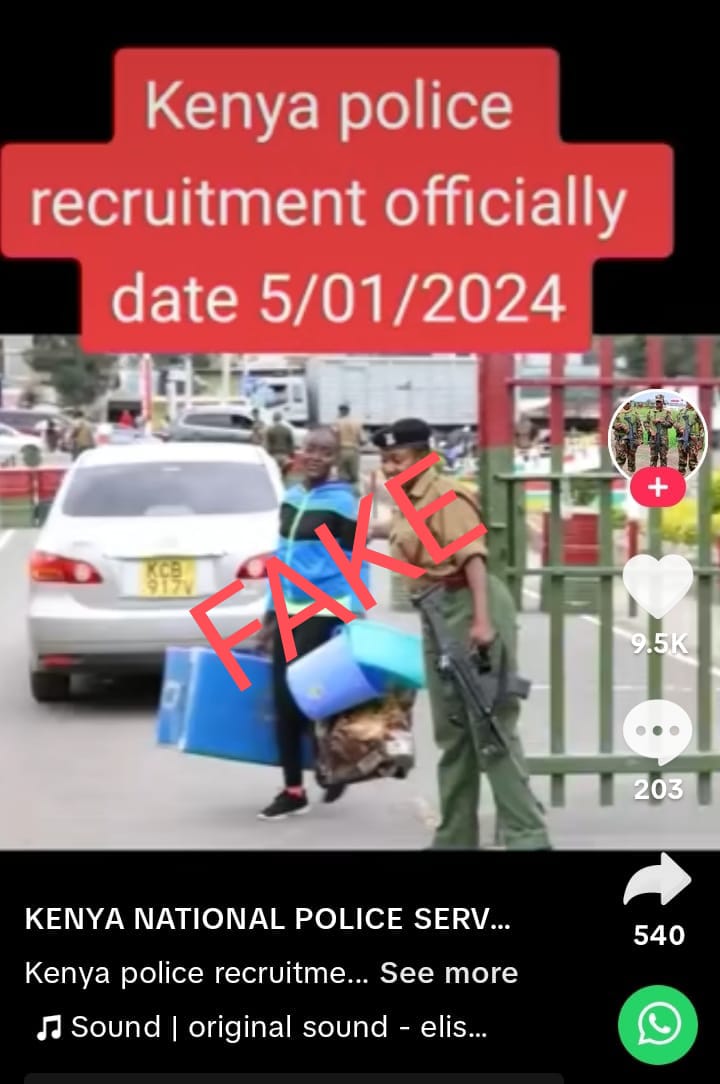 National Police Service-Kenya on X: “We wish to inform the public