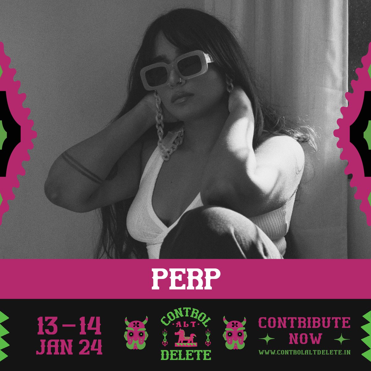 CtrlAltDel8's tweet image. 📣 Announcing Perp - she brings Carnatic roots to a fusion of Pop, Blues, Rock &amp;amp; Roll, and Grunge, Perp now weaves Jazz, R&amp;amp;B, Soul, Funk, and Electronica into an enchanting sound 🌊

Fuel the DIY Revolution! ❌ Visit controlaltdelete.in

#ControlALTDeleteIn #CAD13 #desiindie