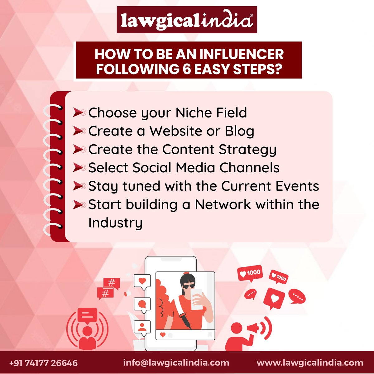 With the experts of LawgicalIndia, you can avail the benefits of Influencer Marketing and other business services such as MSME registration, GST registration and efficient digital marketing techniques.

#msme #DigitalMarketing #GST #business #Website #contentstrategy #networking