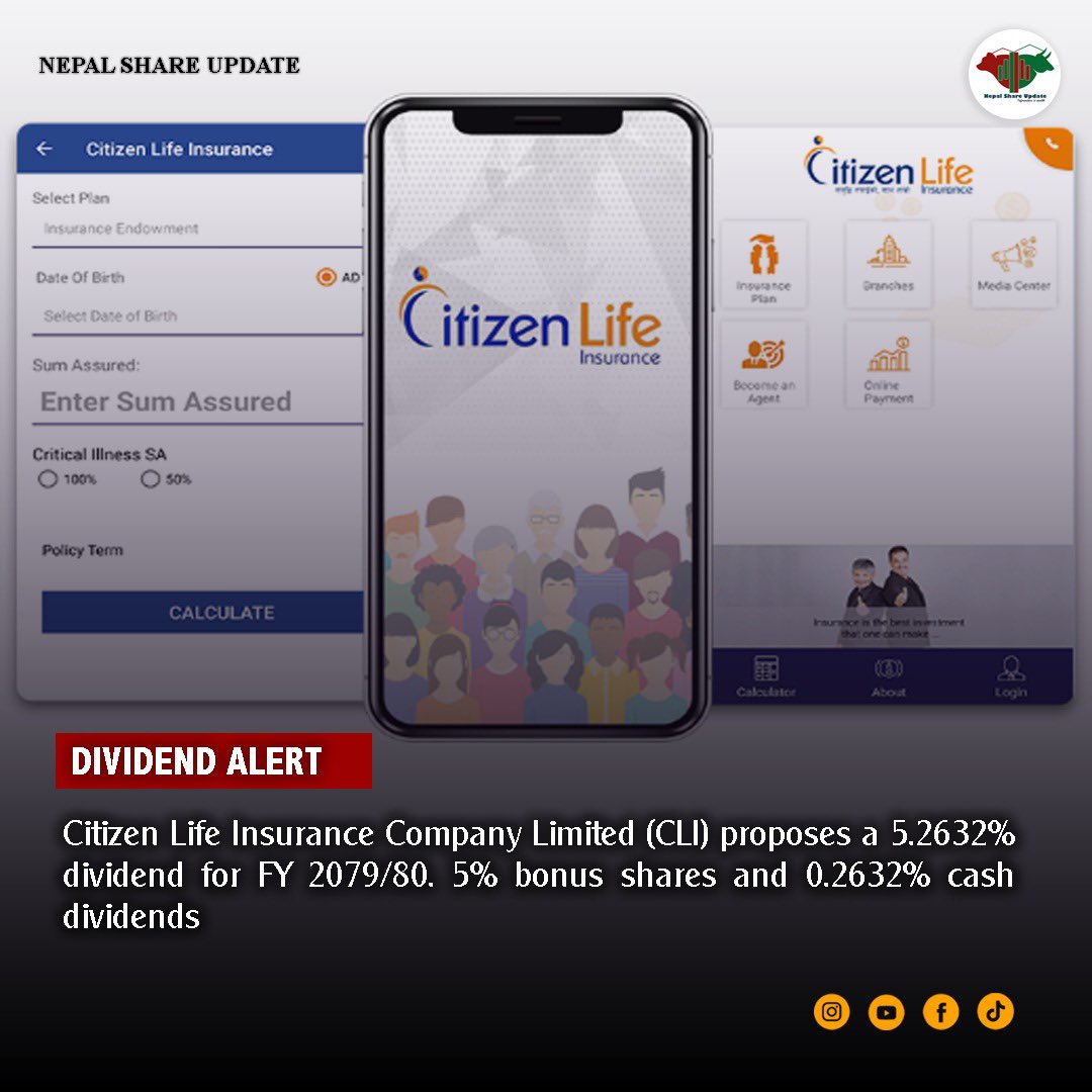 5% bonus shares and 0.2632% cash dividends