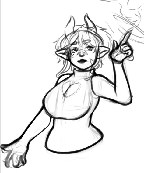 miuminiku's tweet photo. Back here with little sketches  of DND character, Miski💫💫

Old as fck too hehe

#dnd #dungeonsanddragons #tieflings #calabozosydragones https://t.co/Ll9Txowt7C