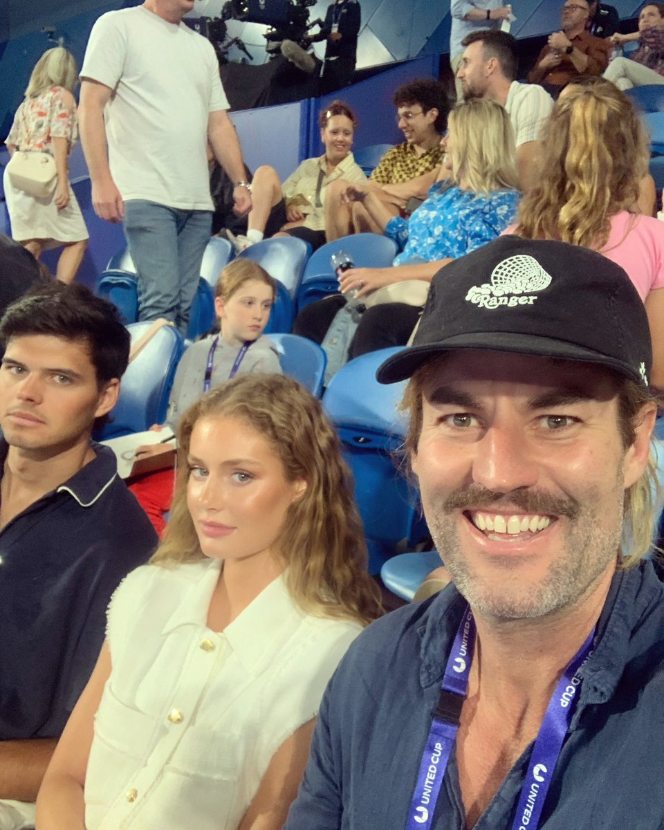 Third wheeling with Miss Universe Australia and her boyfriend. We’re all having a great time! #UnitedCup <a href="/Morayawilson/">Moraya Wilson</a> <a href="/SAlabakis/">Sam Alabakis</a>