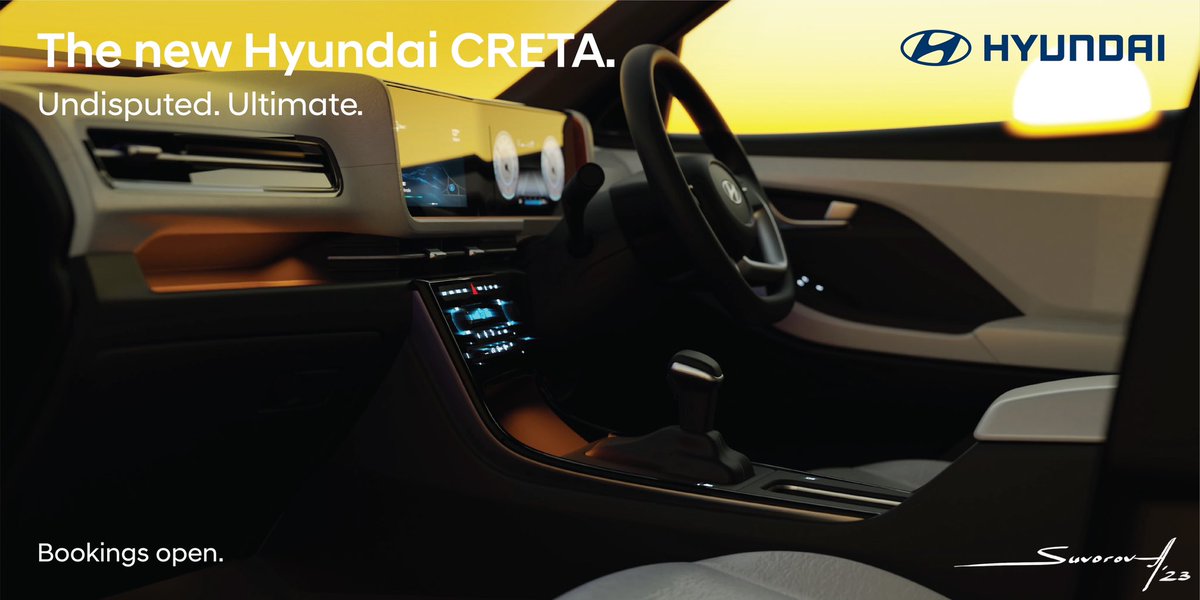 carandbikehindi's tweet photo. . @HyundaiIndia ne nayi Creta ki bookings open kar di hain Rs 25000 par. Ye 7 variants me ayegi- E, EX, S, S(O), SX, SX Tech, SX (O) aur 6 mono-tone and 1 dual-tone color option ke saath. Kaisi lagi? #newcreta https://t.co/HY6izNa64P