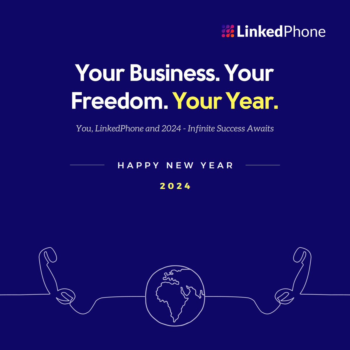 This #NewYear, let LinkedPhone be your partner in success.
Break down barriers, embrace flexibility, and empower your business to thrive in 2024 . Cheers to a year of growth, innovation, and boundless possibilities!
Ready to make this year YOUR year? Let LinkedPhone pave the way!