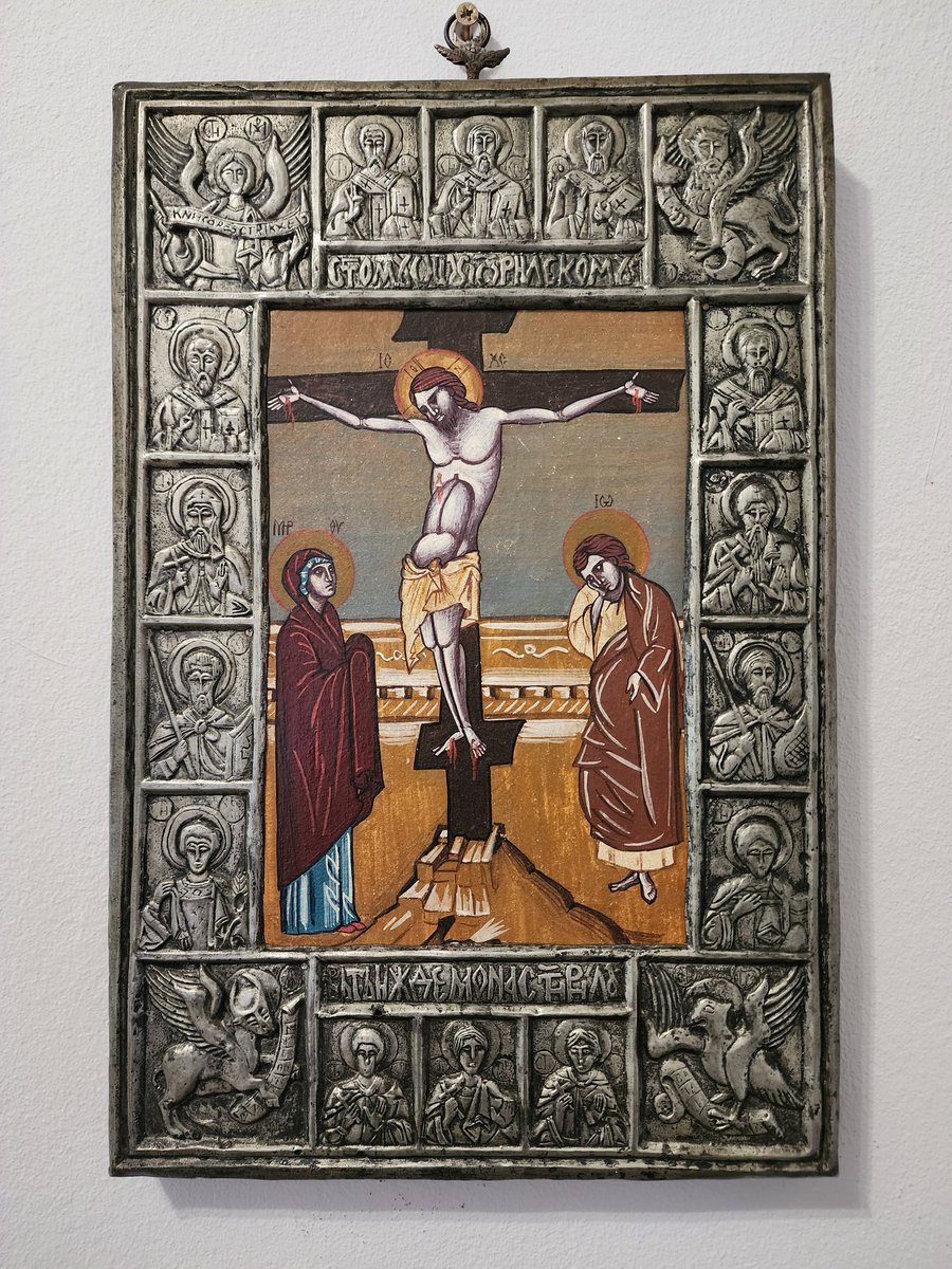TALENT73984162's tweet image. Apparently this crucifixion fresco was a gift to St Monk Ivan Rilski and his Rila Monastery- likely commissioned by Orso_II_Participazio. Amazing! Currently exhibited at Nyeleti Guest House Graskop
#byzantine #bulkan #europehistory #treasure #rare #special #relics #rilamonastary