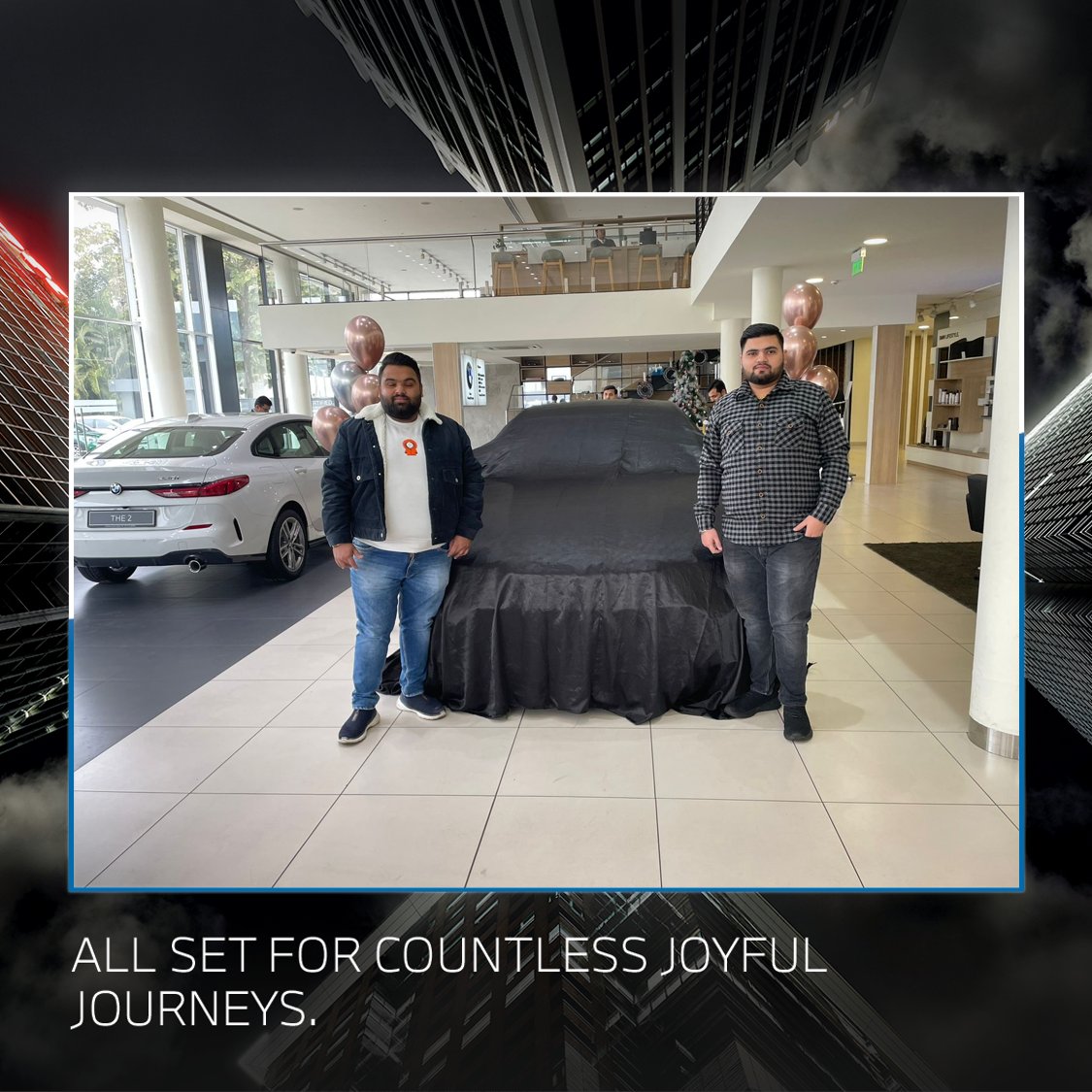 BMWKrishnaAuto's tweet photo. Take The Grand Leap. 
Congratulations to Mr. Ankit Rana, Honey Rana and family on their new BMW 3 Series Gran Limousine. Welcome to the ever-growing family of BMW.
#TakeTheGrandLeap #BMW3GL https://t.co/TOKZVXHjfk