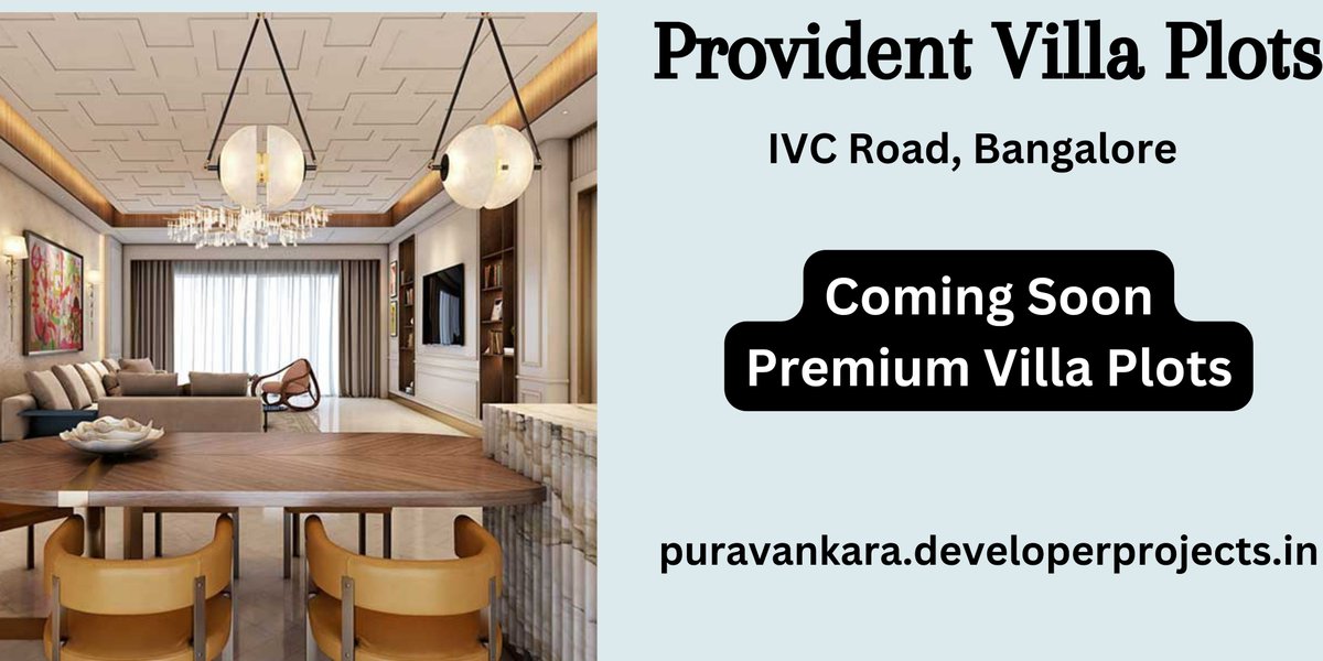 KratiSingh57723's tweet image. Provident IVC Road a symphony of grandeur and elegance, is an iconic landmark in Bangalore by Provident Housing. The project is offering Plots and villas in Bengaluru.

For More Details 
Visit Here - bitly.ws/38o53

#ProvidentIVCRoad
#ProvidentIVCRoadBangalore