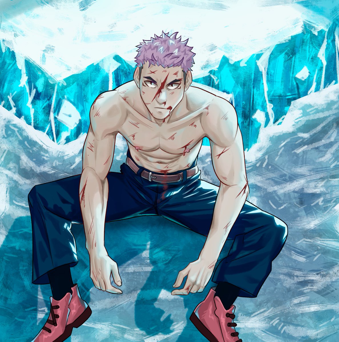 LusttSilver's tweet photo. Shirtless Itadori~ https://t.co/TD7uLnb262
