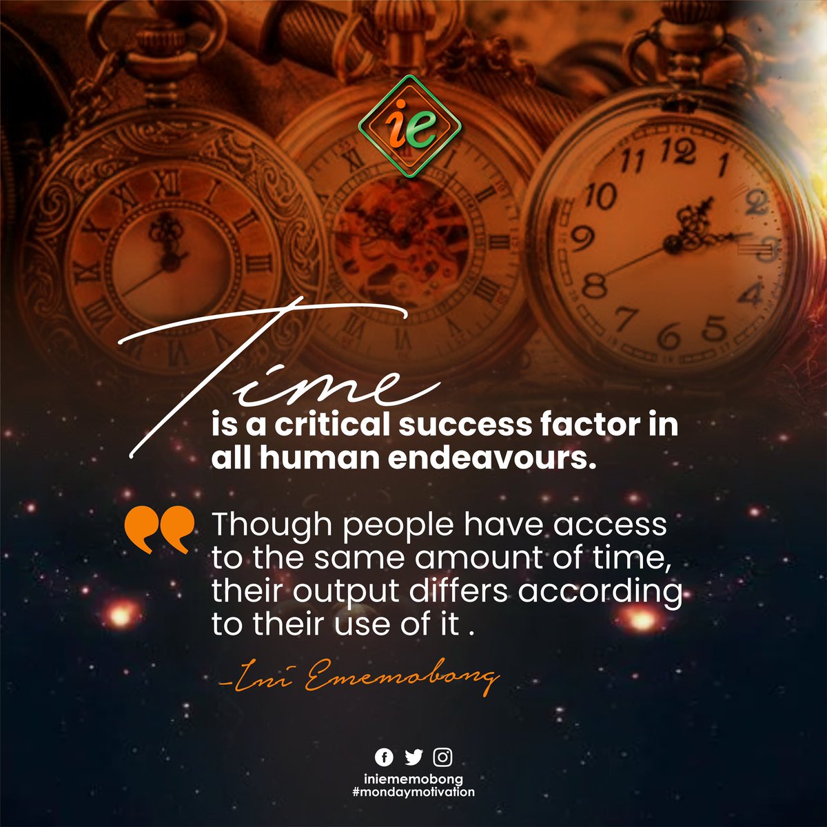 In this new year, our use of time will determine the outcomes we will get. Let's use our time properly. 
Happy new year