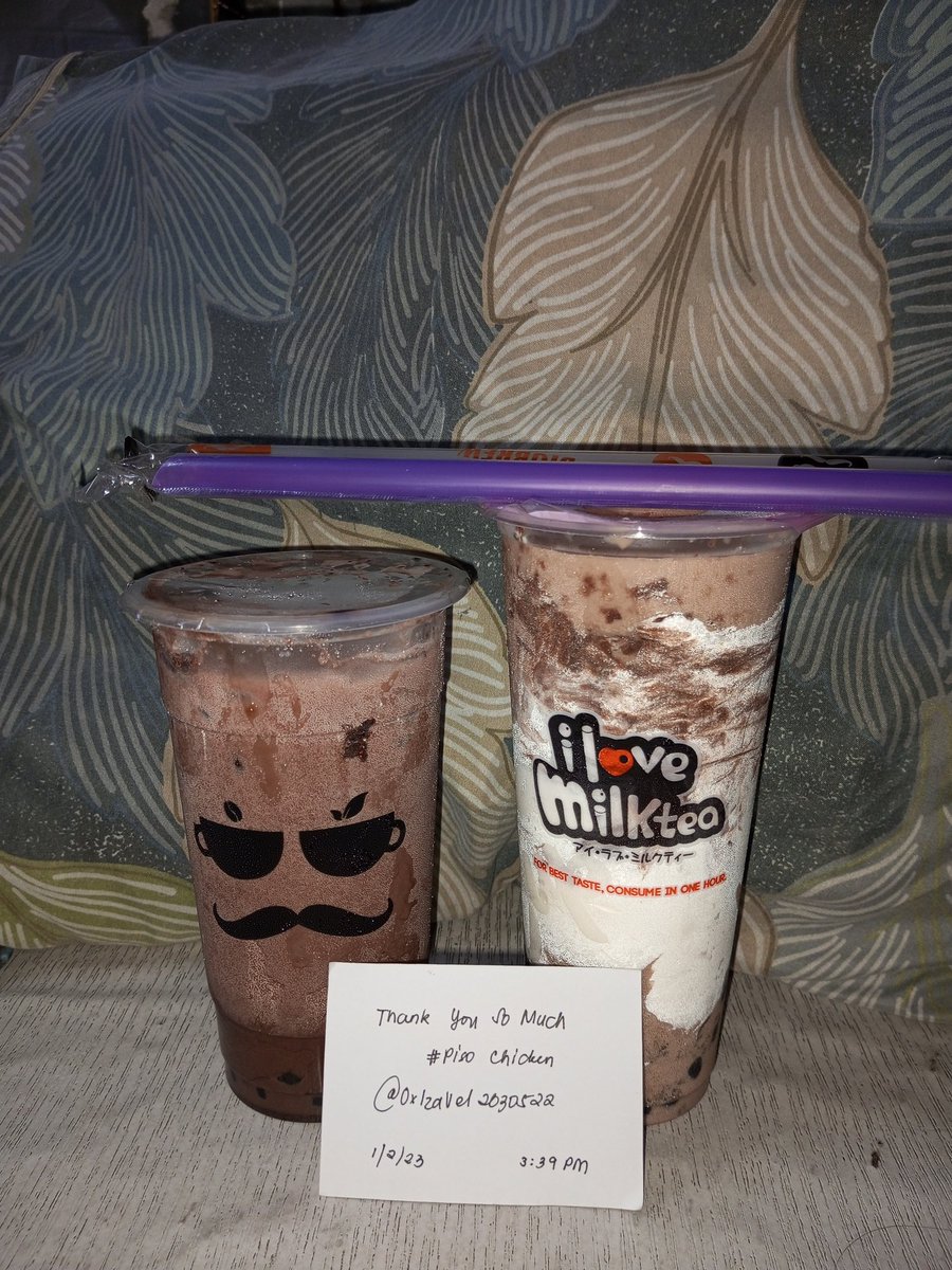 maeWins20300522's tweet photo. Thank you so much Queen @PisoChicken and Ate Tine @TiNEALNAH for the milk tea win π₯° I bought I love milktea po and since may sukli pa I also bought one for my babies... Happy Tummy nanaman ang babies and si mama thank you so much #PisoChicken #QueenFam #enithanks π
#0802wins https://t.co/nHZdJeoImS