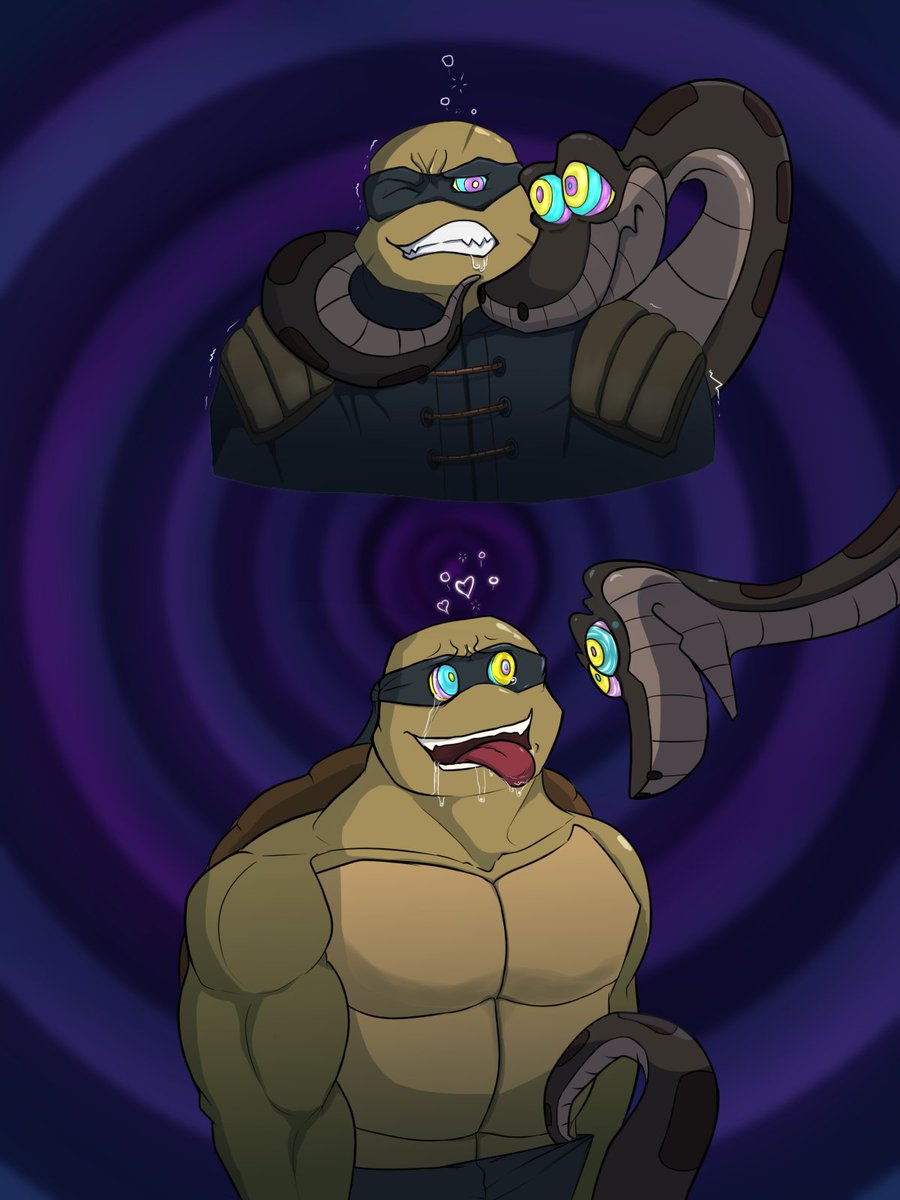 MisterHonryChi's tweet photo. It seems The Ronin completely underestimated this python. His journey of revenge may have ended tragically before it was completed. #tmnt #tmntmikey #kaa #jungle_book https://t.co/Egs7LQoa5R