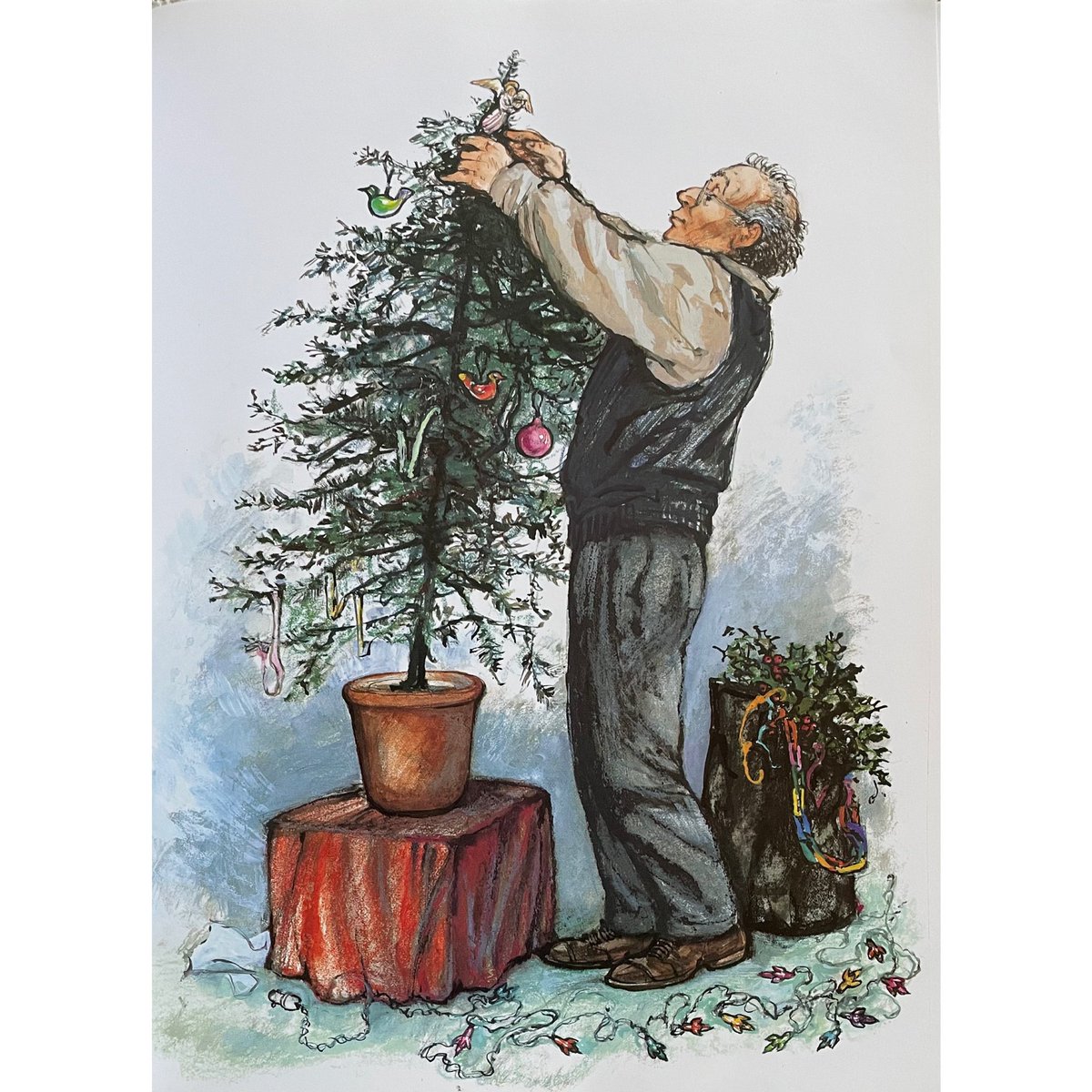 This week we will be looking at Burning the Tree from Stories by Firelight. Christmas was over and it was time to put all the decorations away in the loft until next year. Grandpa pulled off the shiny glass balls and handed them to William who laid them carefully in their box.