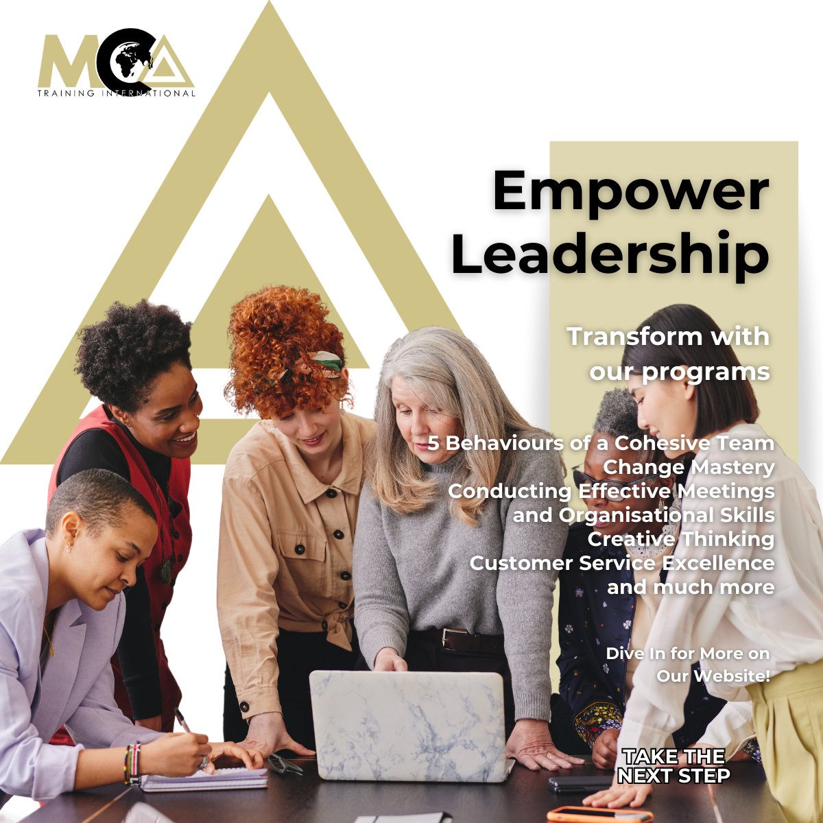 MCA_TrainingInt's tweet image. Unlock your leadership potential! Explore our transformative programs. Elevate your leadership journey now at mcatraininginternational.com/#programs. #LeadershipDevelopment #MCAPrograms