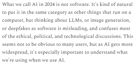 Artificial Intelligence is neither software nor intelligence but a secret third thing New post: AI is not software davidmanheim.substack.com/p/ai-is-not-so…