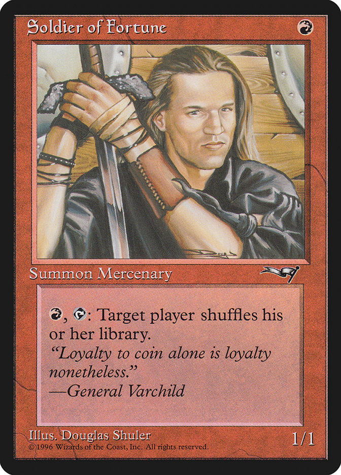 Holmaisteri's tweet photo. @mtgbanding It has to be Soldier of Fortune or Thunderscape Apprentice. https://t.co/t4IUnFAaoz