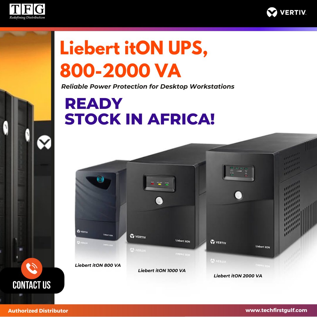 🔌 Power up your peace of mind! 

Looking for reliable UPS solutions? We've got you covered! 🌟

🔋 Introducing the @Vertiv Liebert iton UPS - 800-2000VA! 

Why wait? Get yours NOW with Tech First Gulf! 

#VertivLiebert #UPS #PowerProtection #TechFirstGulf
