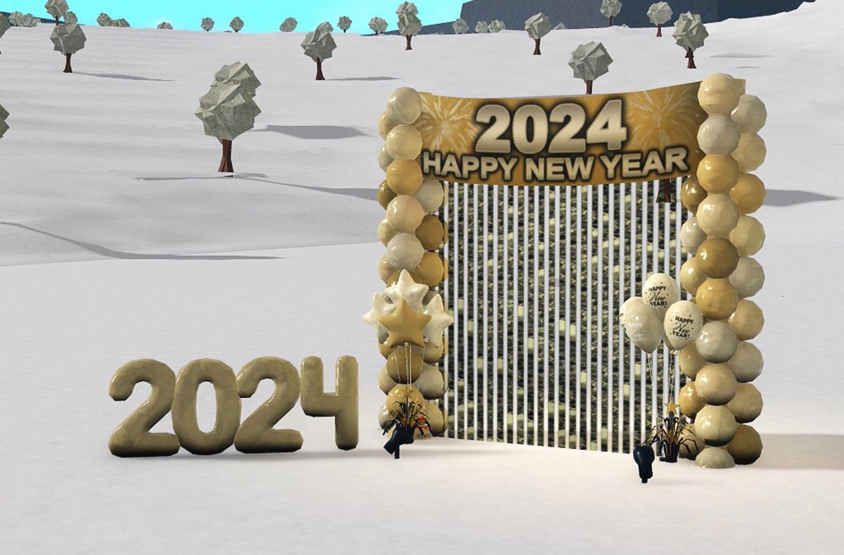 tinxvch's tweet photo. Mini decor hack I did for new years, first hack of 2024!π₯β¨ #welcometobloxburg #buildhack #decor #custom #HappyNewYear2024 #newyearsdecor @heybloxburg https://t.co/aC7pyL5MSm