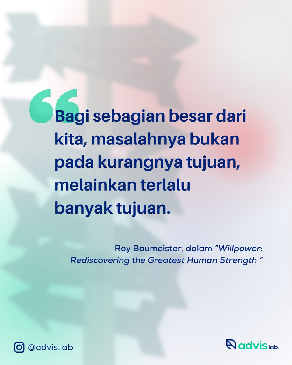 AdvisLab's tweet image. Ada kalanya kita ingin menaklukan dunia dengan melakukan beragam hal. Namun, terlalu banyak tujuan dapat membuat kita kewalahan.

Mulai tahun ini dengan memprioritaskan hal terpenting bagimu. Perlahan namun pasti, kamu akan semakin dekat dengan cita-citamu 🎯