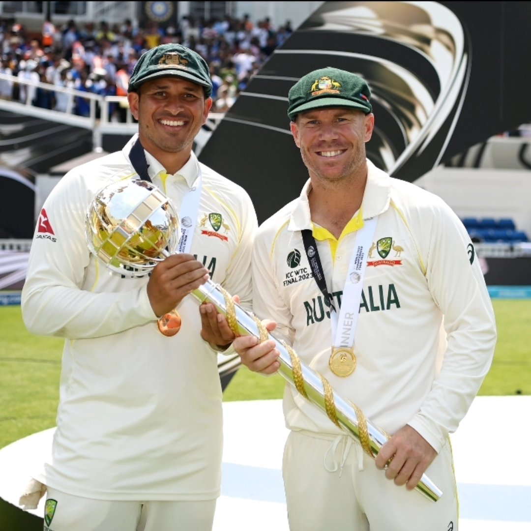 Different kind of stump. Same old boyz. Congrats to one of cricket's greats 🏏. This isn't the end, just a bookmark 🔖. But what a journey it has been brother. @davidwarner31 #startedfromthebottom #menace #bull #boyz