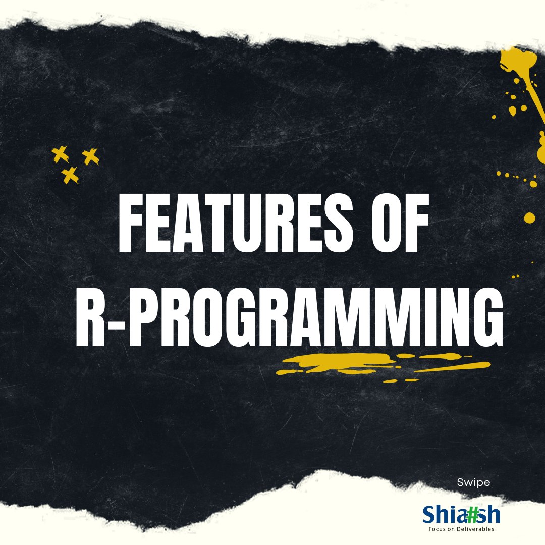 ShiashInfo's tweet image. HERE'S THE LIST OF FEATURES OF R-PROGRAMMING
Open-source
A complete language
Analytical support
Supports extensions
Facilitates interaction with databases
Extensive community support
Simple and easy to understand
#rprogramming #r #rprogrammer #DataAnalysis #analyticalsupport
