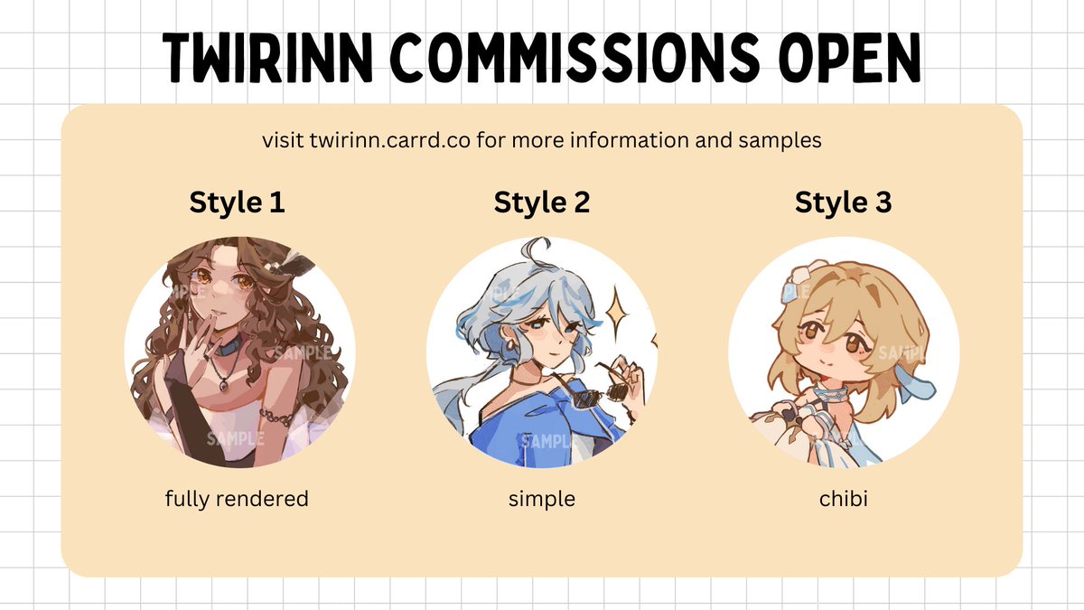 CMMISSIONS OPEN! 

slots are available unless stated otherwise + more info in the thread