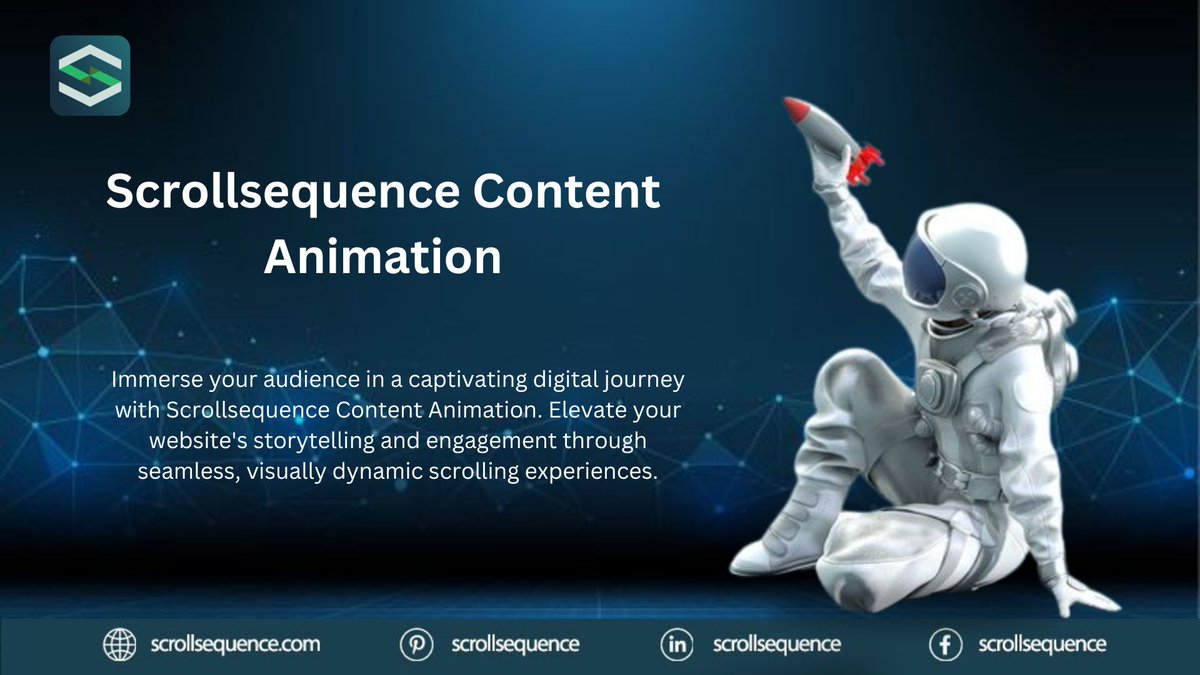 scrollsequence's tweet image. Scrollsequence Content Animation to transform your content into an immersive visual narrative. Elevate user experience and captivate your audience with seamless scrolling magic! ✨ #Scrollsequence #ContentAnimation #VisualStorytelling
scrollsequence.com