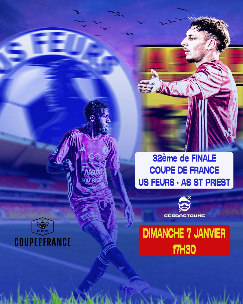 J-6 avant #Feurs @assaintpriest
2024 sera placée avec mes débuts Photoshop😅
Je vous propose dès lundi 9 un épisode 9 avec du matériel neuf ! Soyez au rdv  @coupedefrance
youtube.com/@sebbastoune

| #CoupeDeFrance | #cdf | #cdf24  | #𝗔𝗦𝗦𝗣 | #SaisonASSP | #football | #vlogger