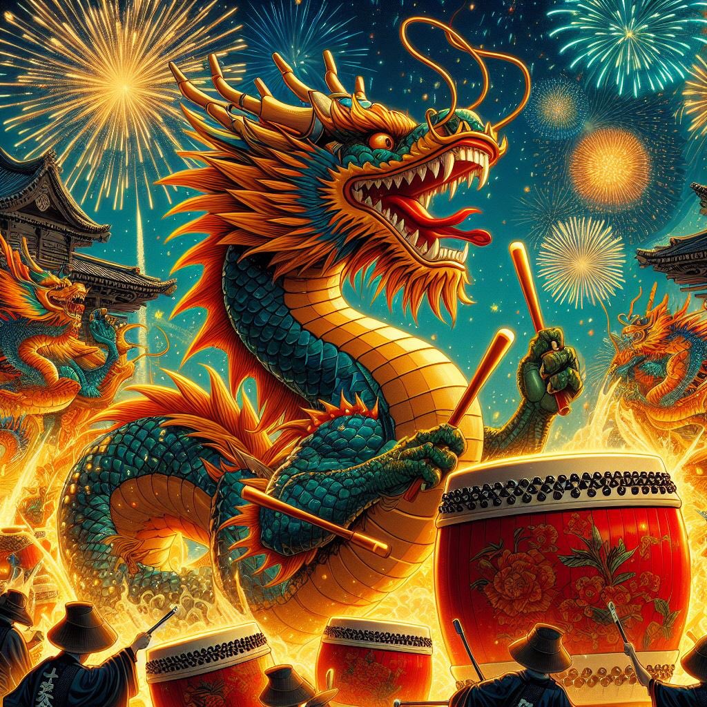 TenguTaiko's tweet photo. Happy 2024 to everyone! It’s the year of the Dragon, and we wish you all a healthy, happy and prosperous year ahead.

Our thoughts go out to everyone experiencing the recent earthquakes in Japan, and we wish you all a safe path through this frightening and dangerous time. 🙏 https://t.co/fkjVbMDBtU