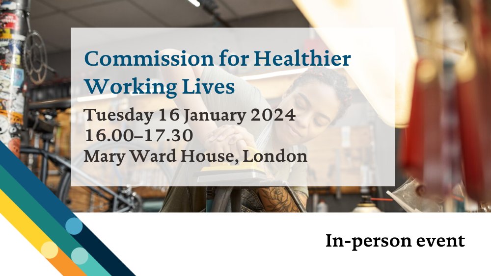 2 WEEKS TO GO 📅 How can government, employers and others act together for better working-age health? The Commission for #HealthierWorkingLives plans to achieve just that. Join us to learn more on 16 January, with a networking reception afterwards 👇 health.org.uk/about-the-heal…