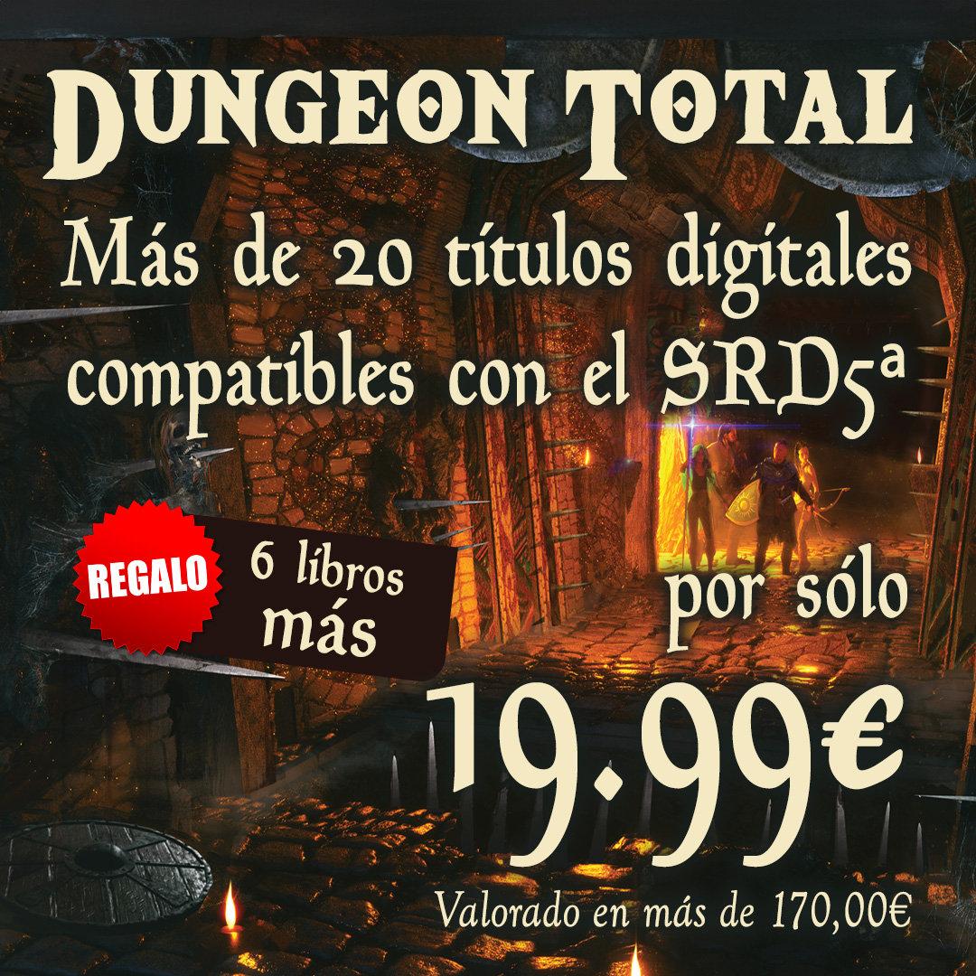 Nosolorol's tweet photo. Entras en la mazmorra y... ¡Encuentras un tesoro!

Juega como siempre y disfruta como antes con más de 20 libros digitales para #SRD5. Valorados en más de 170€ por solo 19.99€ 
TIEMPO LIMITADO

🎲 https://t.co/RoaTqIWSx3

#ElResurgirDelDragón #Neverland https://t.co/72nUhcrofH