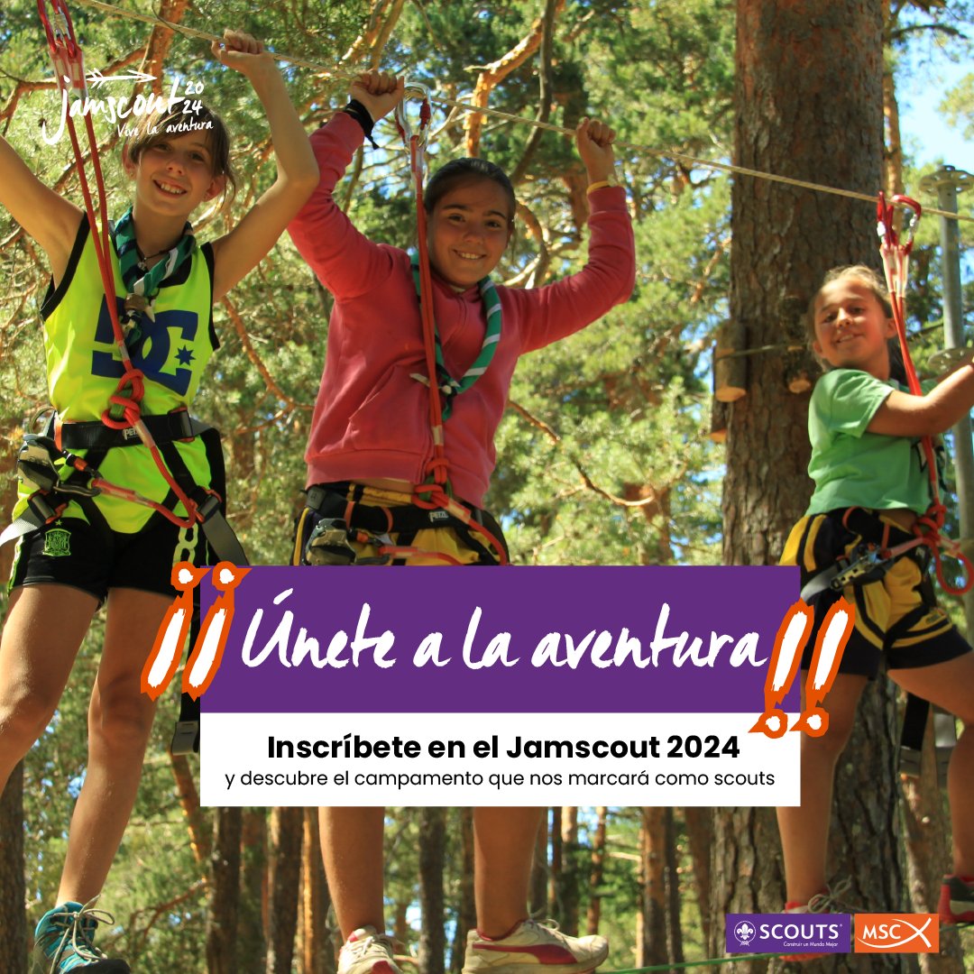 scouts_msc's tweet photo. ¡Prepárate para el verano de tu vida! 🌞

Únete al Jamscout 2024 y descubre talleres multidisciplinares, desafíos emocionantes, ¡aquí comienza la aventura! 🧗

No esperes más, ¡inscríbete en https://t.co/1fKoP9Wc9c ! 🏕️ https://t.co/xcg0COdrAF