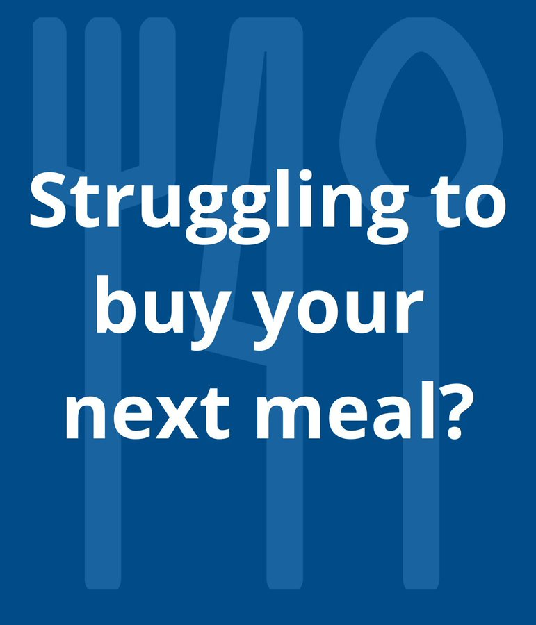 WatfordCAB's tweet photo. Struggling to buy your next meal?  

💁 We're here to help

☎️ Call our dedicated freephone foodbank voucher line: 0800 061 4808 
#SupportingWatford #HeretoHelp https://t.co/rnYR4adgXA