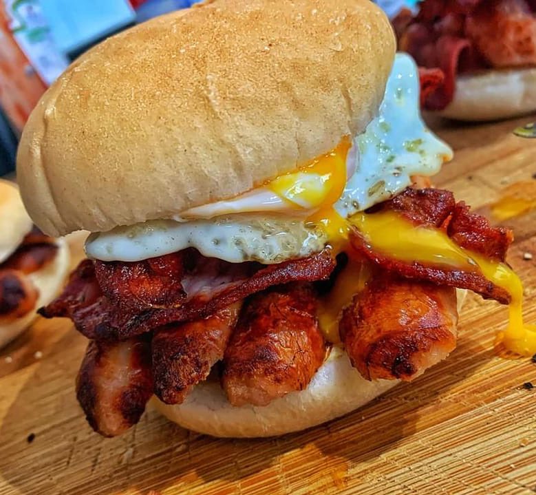Sausage, Bacon and Egg Butty