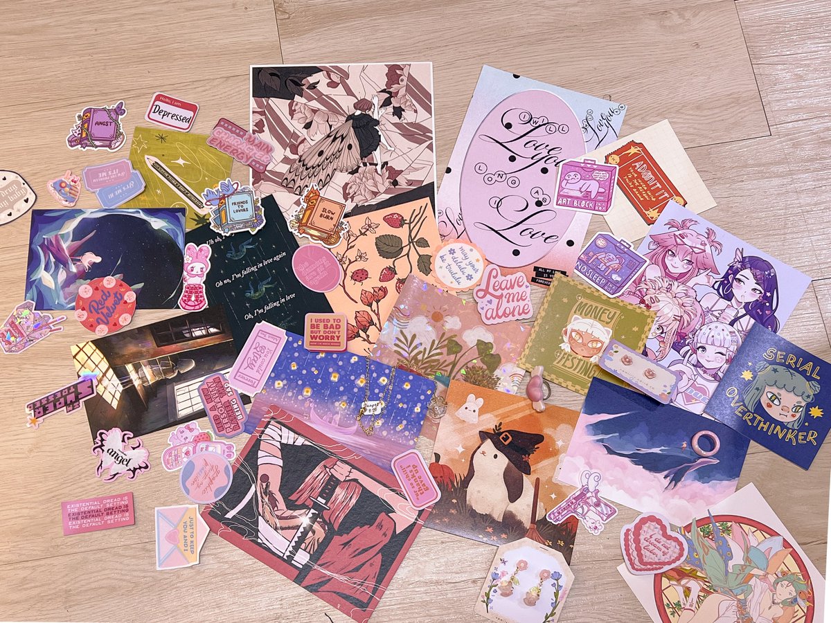 2023 Merch Haul ! 🌸✨🎀💞 p.s. I can't tag everyone so if you see your art please let me know <3 from: Sonata's Love Letter Lounge Ozine Fest: Halloween UST CFAD Week: Vinci's Art Mart Paskomiket 2023 Cosplay Matsuri 2023 (1/3)