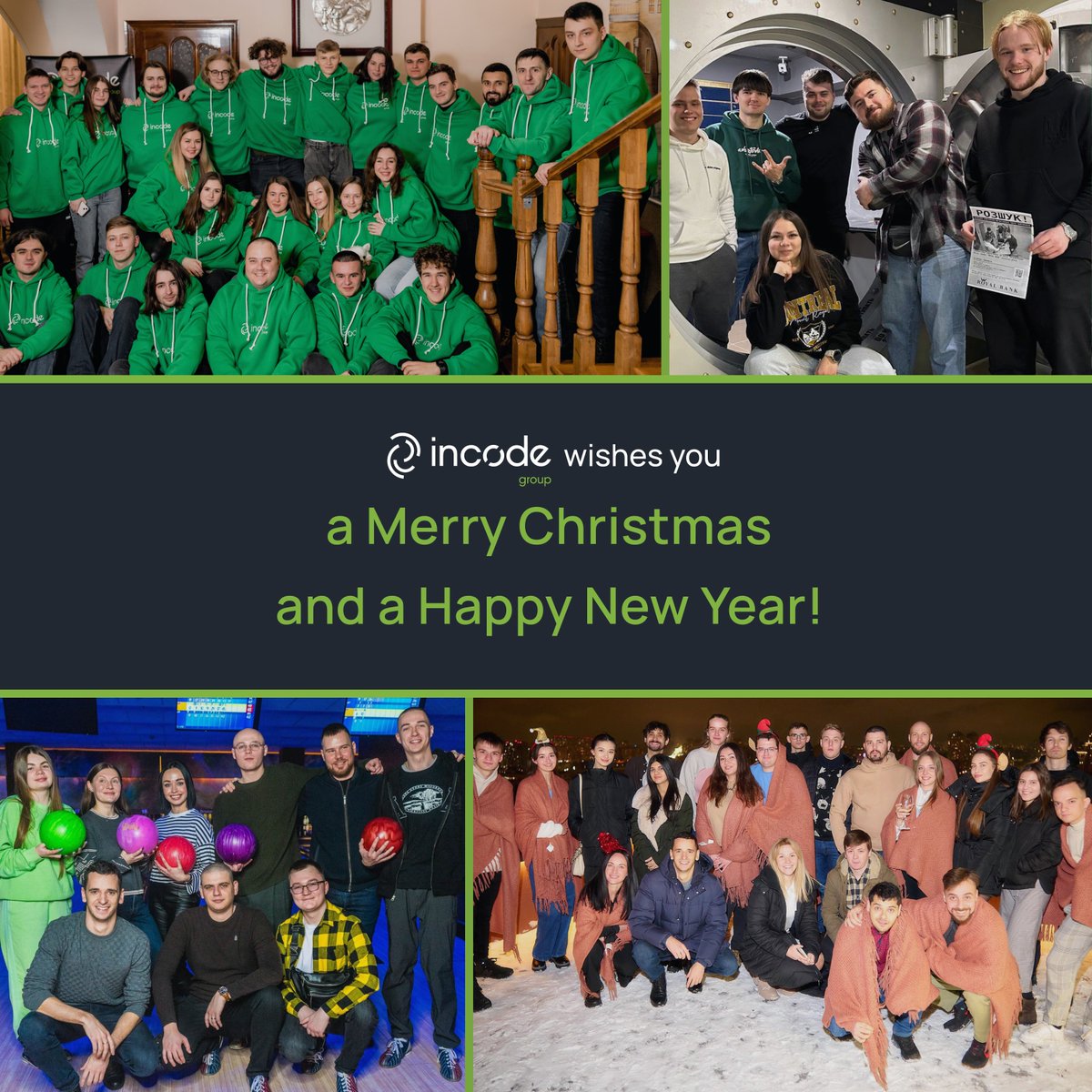 incode_group's tweet image. 🎄Happy New Year🎄

We are wishing you and your loved ones a joyous #NewYear2024  filled with prosperity, good health, and success.
#Cheers!🥂

Your partner in #JavaScript,
#IncodeGroup💚🖤