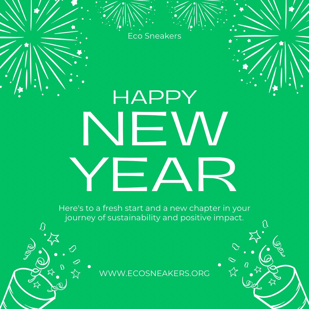 ecosneakersllc's tweet photo. 🎉 Welcoming 2024 with Gratitude and a Fresh Start! 

Thank you for your support. We're excited for the opportunities ahead as we continue our mission for a more sustainable and eco-conscious world. Let's stride into 2024 together! 🌱🌍 #NewYear2024 #EcoSneakersFamily https://t.co/4GLGydsYcq