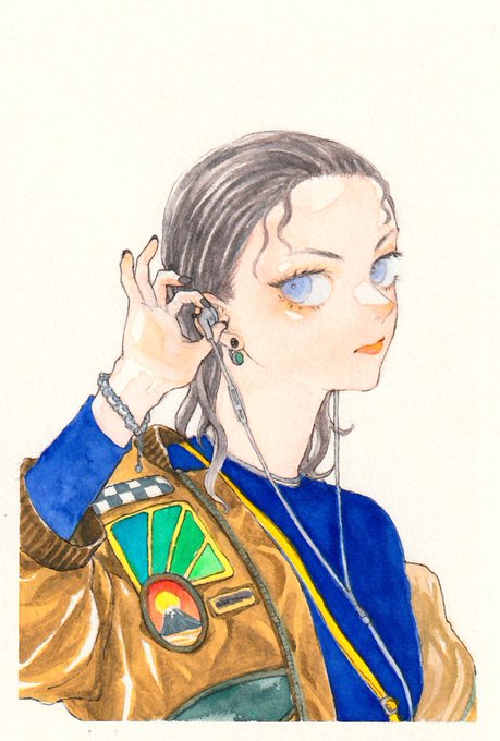 「earphones earrings」 illustration images(Latest)
