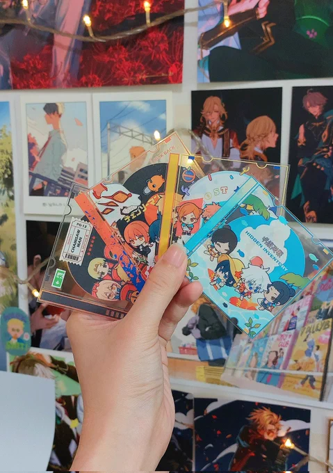 my clear stickers just arrived  will have these for my local shop instead! also got my cd charm designs printed as chonky stickers 