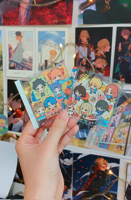 my clear stickers just arrived  will have these for my local shop instead! also got my cd charm designs printed as chonky stickers 