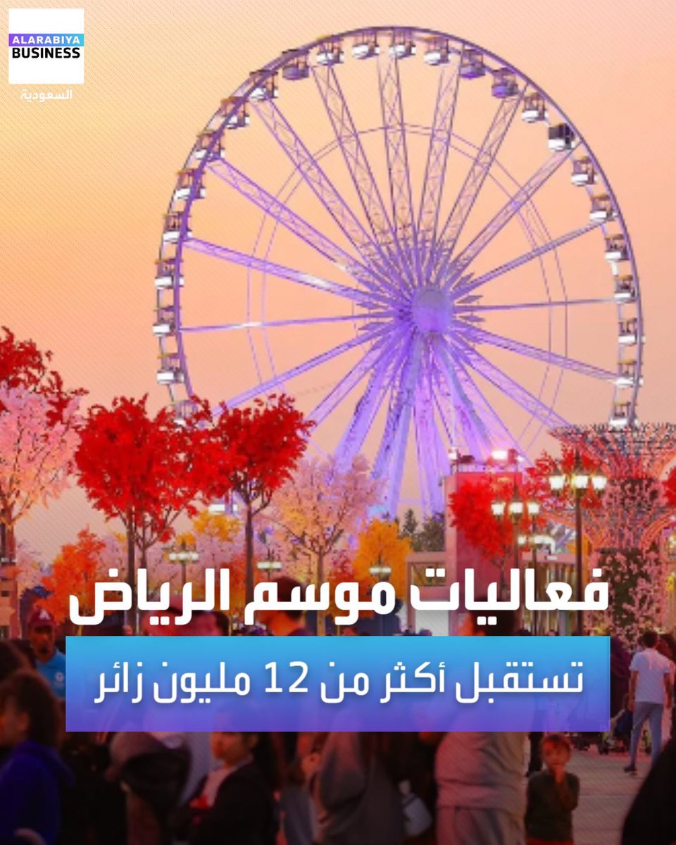 مبارك لنا الانجاز العظيم  لقطاعي السياحة والترفيه …

فما يخص السياحة : هو إنفاق الزوار القادمين للمملكة يتجاوز الـ 100 مليار ريال حتى نهاية الربع الثالث من 2023م.
اما عن ما يخص الترفيه : وصول عدد زوار فعاليات #موسم_الرياض إلى  أكثر من 12 مليون زائر.

ومتفائلون جدا بتحقيق ارقام