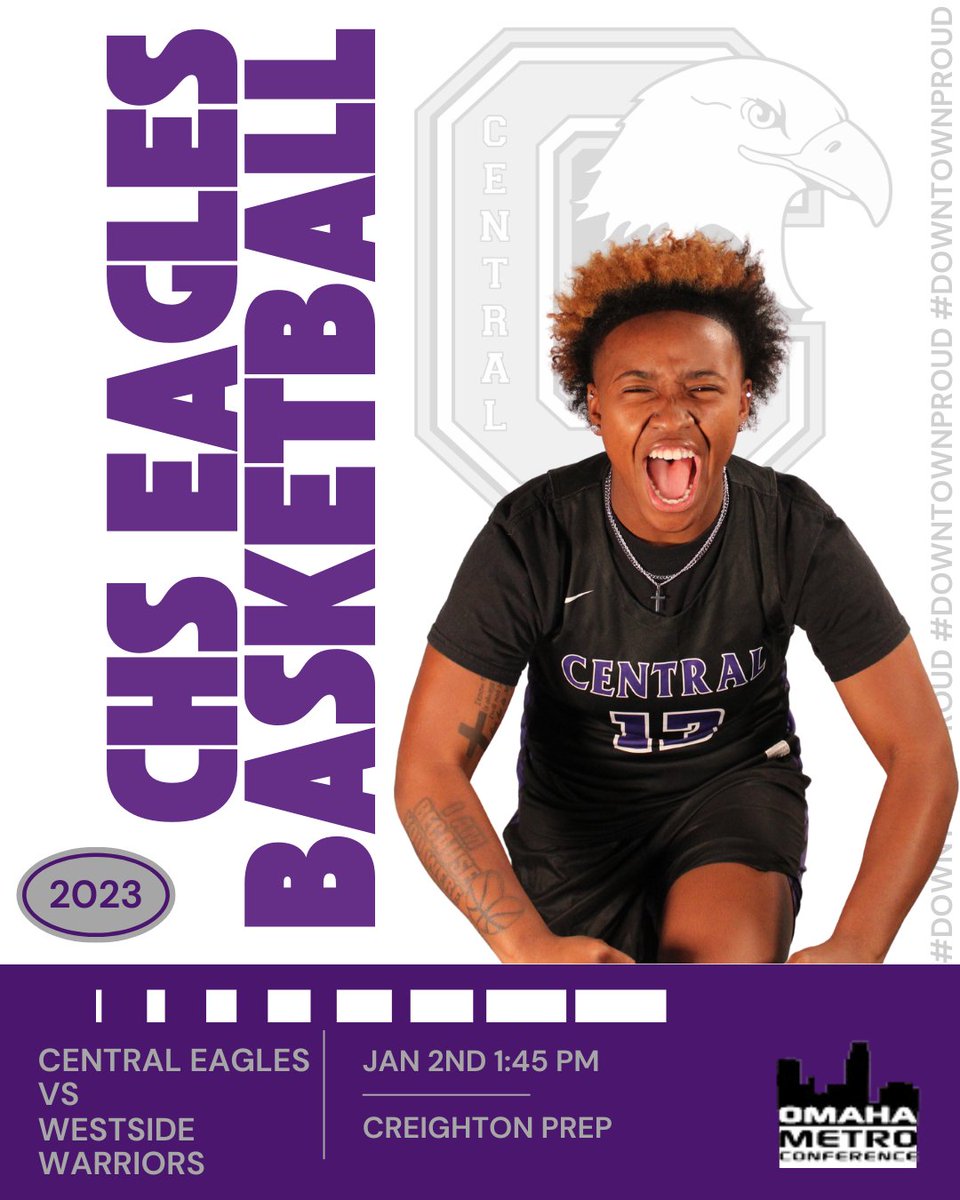 It's a great day to be an Eagle! @OPSCentralGBB continues in the Metro Holiday tournament today taking on Westside. Get your Purple on and be loud! #EaglesSoar
