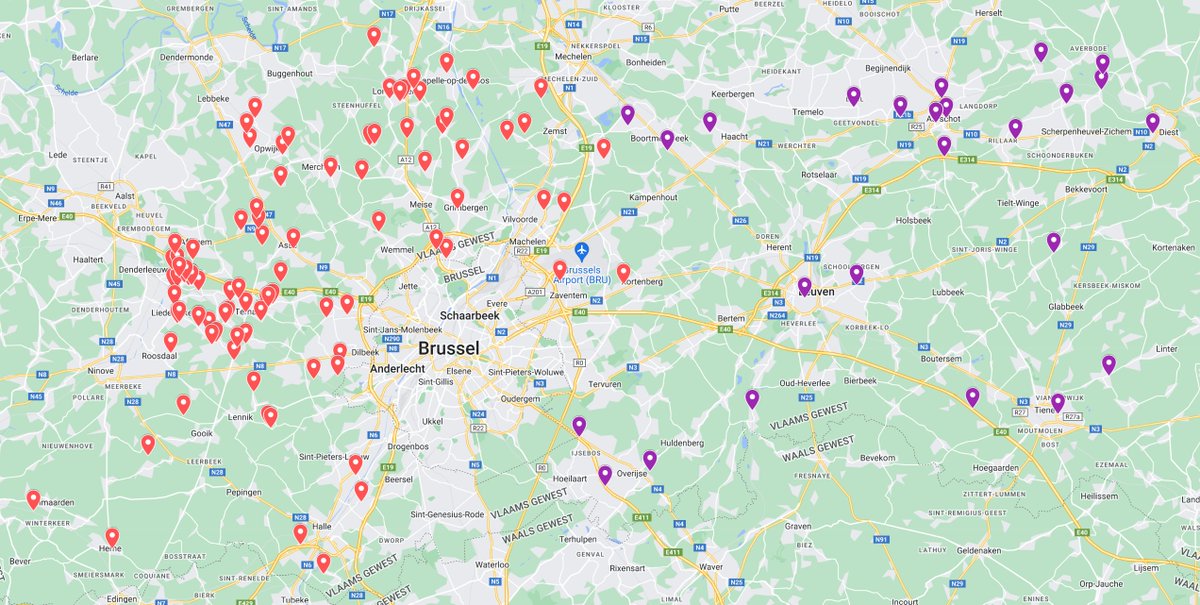 wateroverlast, situatie 14u: 120 oproepen voor wateroverlast, waarvan 94 in onze zone en 26 in Hulpverleningszone Oost.
Zwaartepunten: Affligem | Londerzeel.
Opgelet: de preventieve verdeling zandzakken gebeurt in onze zone via de technische diensten van de steden en gemeenten.