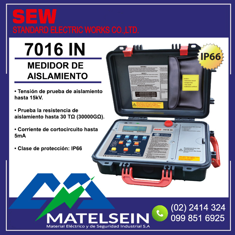 Matelsein's tweet photo. Tenemos Medidores de Aislamiento Megahómetros de hasta 15 Kv, medidores de tierra Telurómetros, detectores de voltaje y mas marca SEW https://t.co/jZ0TRn6nvd