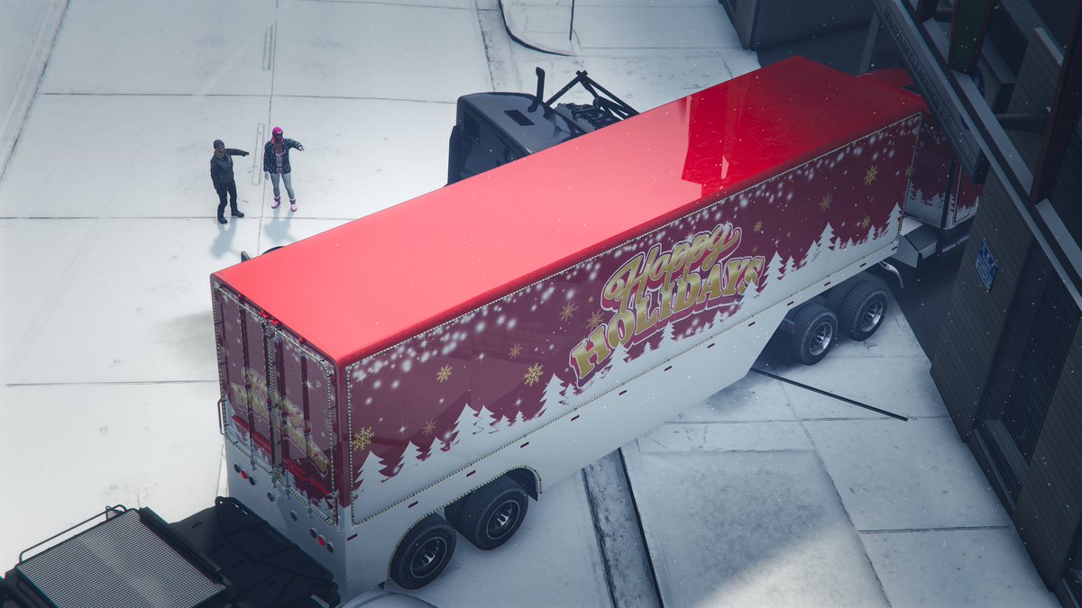 CaPn_bOnEs's tweet photo. me and @nemosphene having some fun with the holiday hauler in its final days π #iGTA #GTAOnline https://t.co/PuP24Vs4XQ