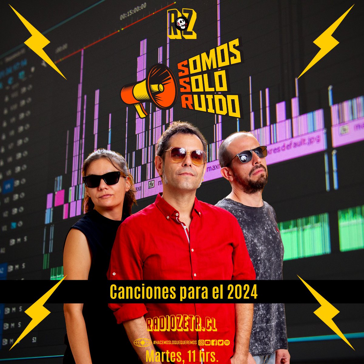 A las 11 en punto vamos con el primer #SomosSoloRuido del año dedicándole canciones a este 2024 que recién comienza.
¿Se te ocurre alguna?
Te leemos en nuestro HT y nos conectamos a través de la <a href="/RadioZeta_cl/">RadioZeta</a>