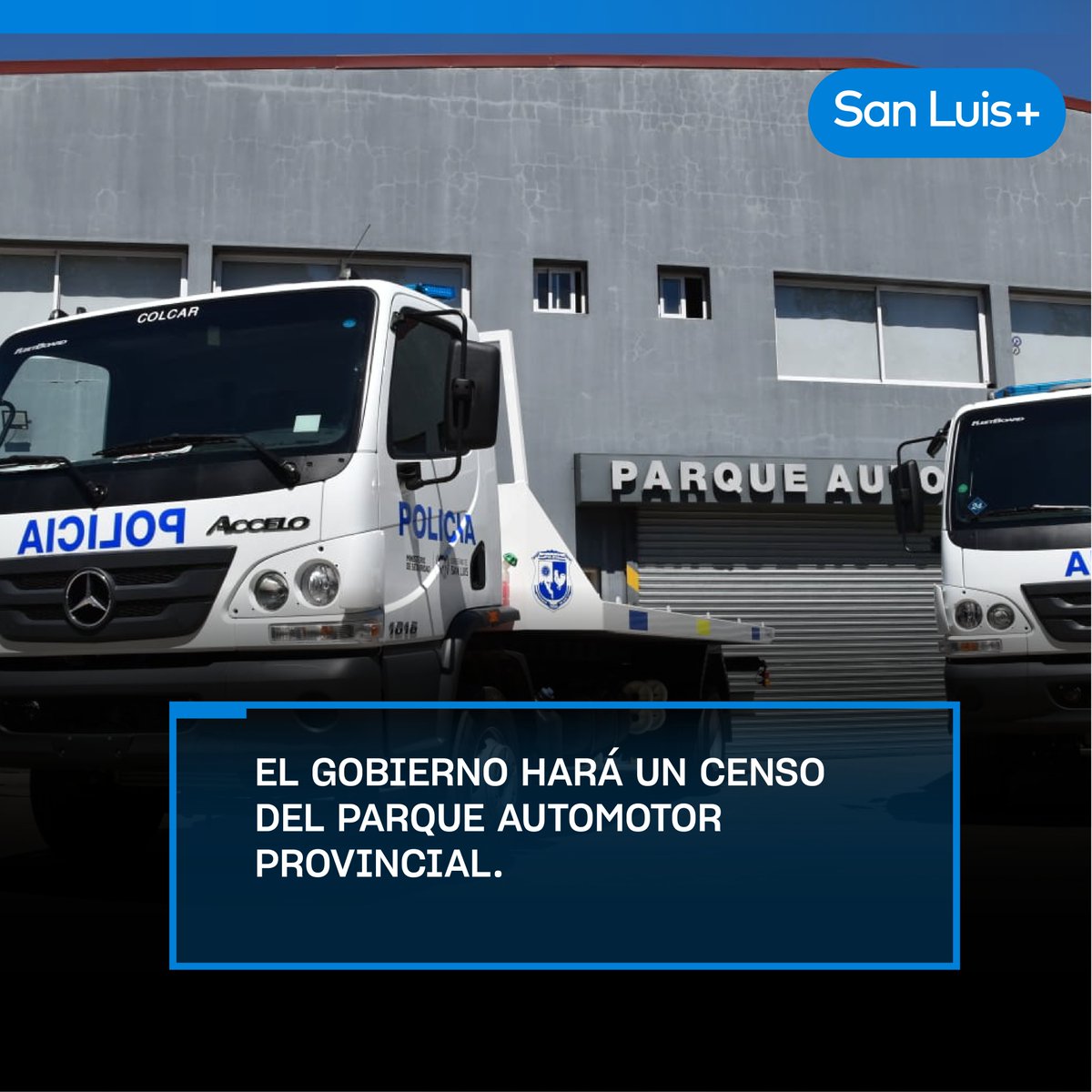 SanLuisMasOk's tweet photo. 🔵 ¡El Gobierno de San Luis hará un censo de los autos estatales!

El gobernador Claudio Poggi firmó un decreto que ordena un censo de todos los vehículos que son propiedad del Estado provincial.

#CensoAutomotor #ParqueAutomotor #SanLuis https://t.co/x9IK5YGLHu