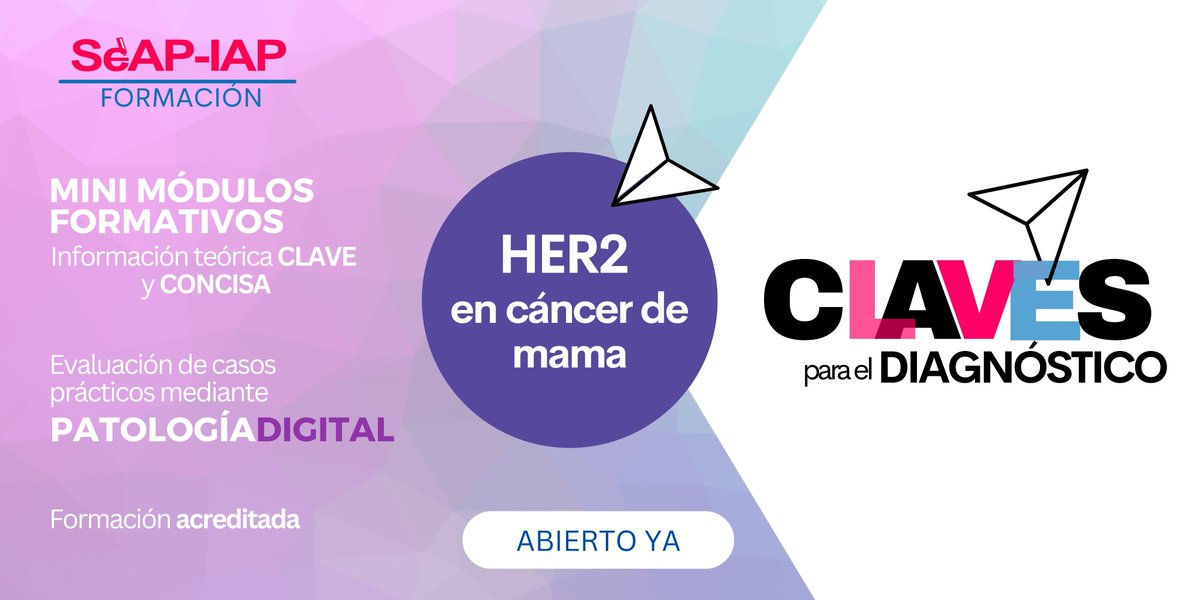 ¿Estás al tanto de la importancia de la evaluación correcta del HER2? Cobra especial relevancia diagnosticar los #HER2low de cara a los nuevos tratamientos. ¡Únete al minicurso HER2 en cáncer de mama!
ℹ️: campusvirtual.seaponline.es
Director: @vicentepeg_path