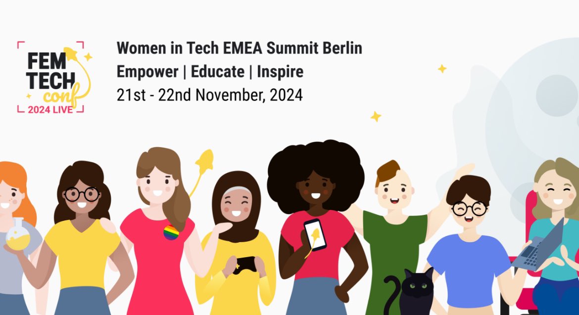 Excited to welcome you all to Berlin for our 2 day #FemTechConf Women in Tech EMEA Summit 😍 on 21st to 22nd November 2024!

&gt;Connect with 700+ diverse professionals, leaders, executives and change makers from across the STEM industry in EMEA!

&gt;Learn from in-depth Talks,